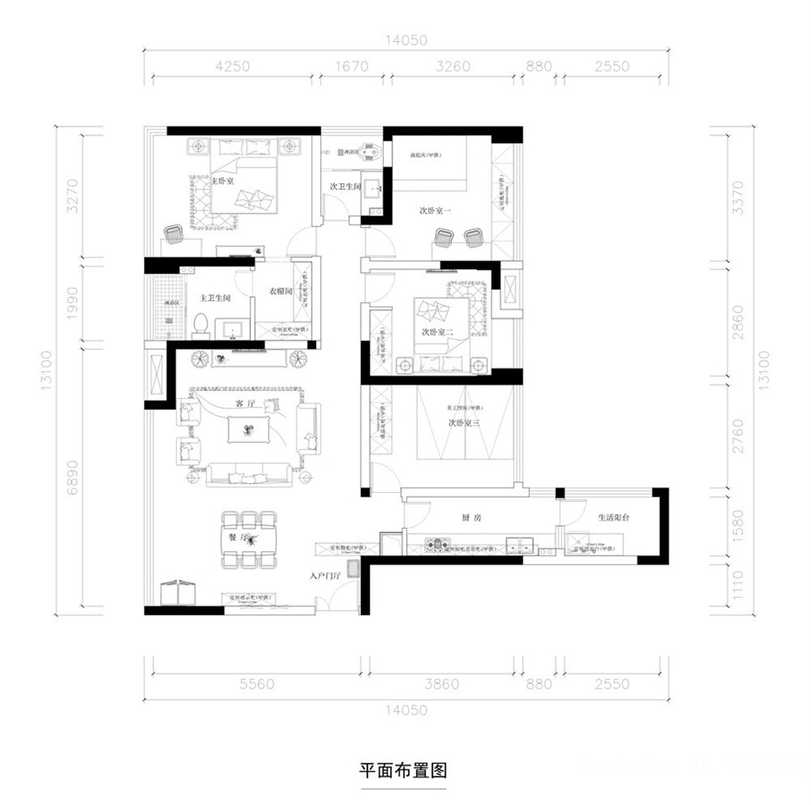 成都业之峰装饰-永立龙邸137平米新中式风格-成都业之峰装饰