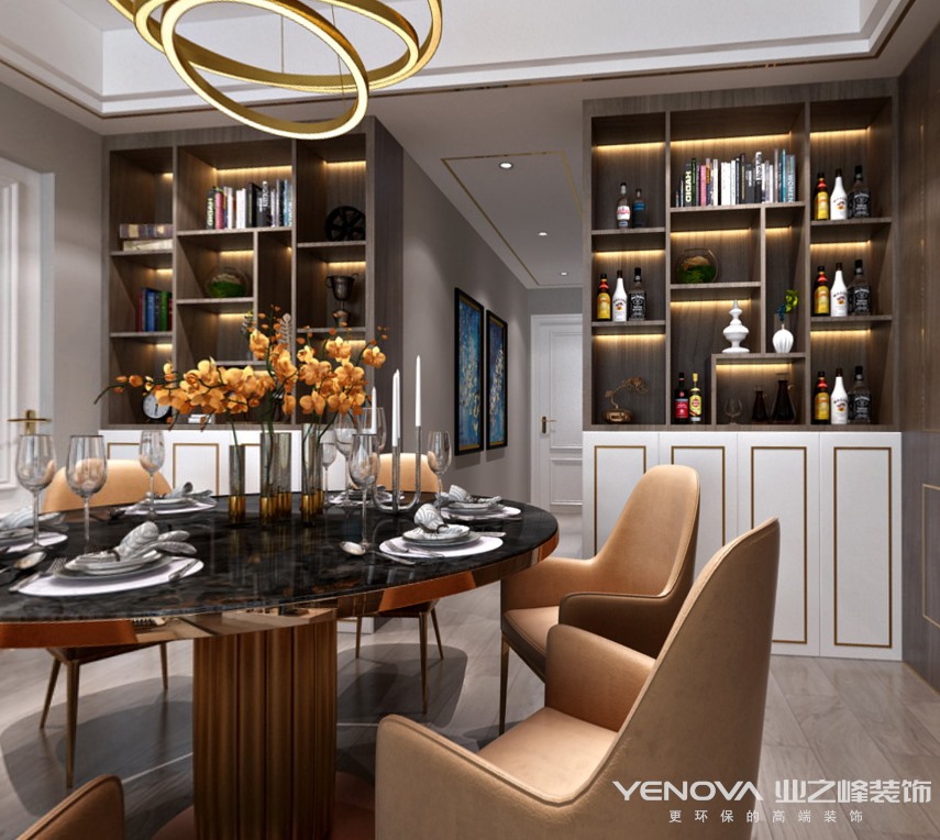 离凰-南昌业之峰装饰-桃花苑小区-120m2-现代轻奢