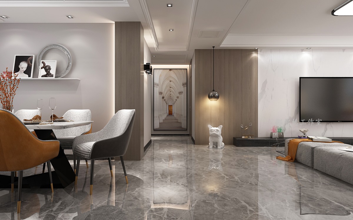 玉兰花园现代轻奢风格165平装修效果图-济南业之峰装饰